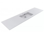 Раковина для ванной Fancy Marble Lauretta 1850С искусственный камень белый 5819101