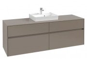 Тумба під раковину Villeroy & Boch Collaro 160х50 см ДСП сірий трюфель C07700VG