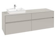 Тумба под раковину Villeroy & Boch Collaro 160х50 см ДСП мягкий серый C07800VK