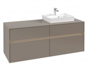 Тумба під раковину Villeroy & Boch Collaro 140х50 см із підсвічуванням ДСП трюфель сірий C075B0VG