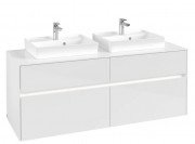 Тумба под раковину Villeroy & Boch Collaro 140х50 см с подсветкой МДФ глянцевый белый C076B0DH