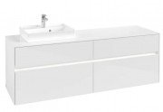 Тумба под раковину Villeroy & Boch Collaro 160х50 см с подсветкой ДСП матовый белый C078B0MS