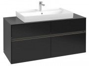 Тумба под раковину Villeroy & Boch Collaro 120х50 см с подсветкой МДФ черный матовый лак C087B0PD