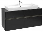 Тумба под раковину Villeroy & Boch Collaro 120х50 см с подсветкой МДФ черный матовый лак C091B0PD