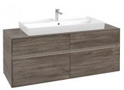 Тумба под раковину Villeroy & Boch Collaro 140х50 см с подсветкой ДСП каменный дуб C092B0RK