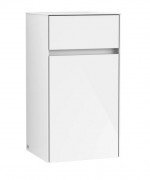 Шафка для ванної Villeroy & Boch Collaro 40,4x74,8х34,9 см петлі зліва МДФ глянсова біла C03200DH