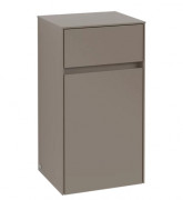 Шкафчик для ванной Villeroy & Boch Collaro 40,4x74,8х34,9 см петли справа ДСП трюфель серый C03201VG