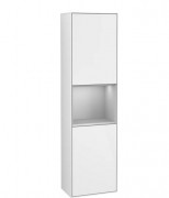 Пенал Villeroy & Boch Finion 41,8x151,6х27 см петли слева с подсветкой МДФ глянцевый белый лак/светло-серый матовый лак F460GJGF