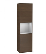 Пенал Villeroy & Boch Finion 41,8x151,6х27 см петли слева с подсветкой ДСП шпон грецкого ореха/светло-серый матовый лак F460GJGN