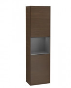 Пенал Villeroy & Boch Finion 41,8x151,6х27 см петли слева с подсветкой ДСП шпон грецкого ореха/антрацит матовый лак F460GKGN