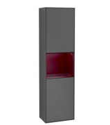 Пенал Villeroy & Boch Finion 41,8x151,6х27 см петли слева с подсветкой МДФ антрацит матовый лак/пион матовый лак F460HBGK