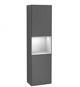Пенал Villeroy & Boch Finion 41,8x151,6х27 см петлі зліва з підсвічуванням МДФ антрацит матовий лак/білий матовий лак F460MTGK