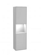 Пенал Villeroy & Boch Finion 41,8x151,6х27 см петли слева с подсветкой МДФ светло-серый матовый лак/глянцевый белый лак F460GFGJ