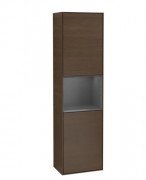 Пенал Villeroy & Boch Finion 41,8x151,6х27 см петли слева с подсветкой ДСП шпон грецкого ореха/антрацит матовый лак F460GKGN