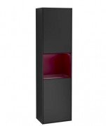 Пенал Villeroy & Boch Finion 41,8x151,6х27 см петли слева с подсветкой МДФ черный матовый лак/пион матовый лак F460HBPD