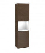 Пенал Villeroy & Boch Finion 41,8x151,6х27 см петли слева с подсветкой ДСП шпон грецкого ореха/белый матовый лак F460MTGN