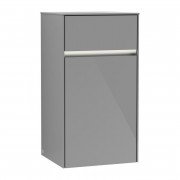 Шафка Villeroy & Boch Collaro 40,4x74,8х34,9 см петлі зліва з підсвічуванням МДФ глянсовий сірий C032L0FP