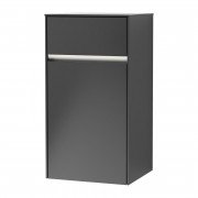 Шафка Villeroy & Boch Collaro 40,4x74,8х34,9 см петлі праворуч з підсвічуванням МДФ чорний матовий лак C032L1PD