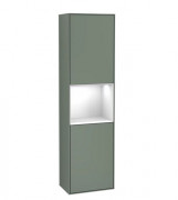 Пенал Villeroy & Boch Finion 41,8x151,6х27 см петли слева с подсветкой МДФ оливковый матовый лак/глянцевый белый лак F460GFGM