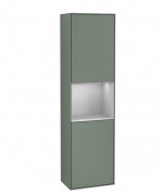 Пенал Villeroy & Boch Finion 41,8x151,6х27 см петли слева с подсветкой МДФ оливковый матовый лак/светло-серый матовый лак F460GJGM