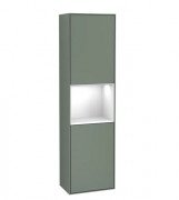 Пенал Villeroy & Boch Finion 41,8x151,6х27 см петли слева с подсветкой МДФ оливковый матовый лак/глянцевый белый лак F460GFGM