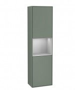 Пенал Villeroy & Boch Finion 41,8x151,6х27 см петли слева с подсветкой МДФ оливковый матовый лак/светло-серый матовый лак F460GJGM