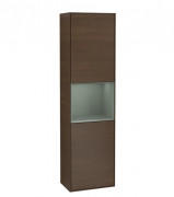 Пенал Villeroy & Boch Finion 41,8x151,6х27 см петли слева с подсветкой ДСП шпон грецкого ореха/оливковый матовый лак F460GMGN