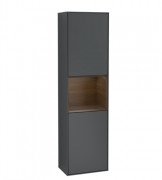 Пенал Villeroy & Boch Finion 41,8x151,6х27 см петли слева с подсветкой МДФ темно-синий матовый лак/шпон грецкий орех F460GNHG