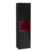 Пенал Villeroy & Boch Finion 41,8x151,6х27 см петли слева с подсветкой МДФ глянцевый черный лак/пион матовый лак F460HBPH