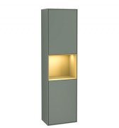 Пенал Villeroy & Boch Finion 41,8x151,6х27 см петли слева с подсветкой МДФ оливковый матовый лак/золотой матовый лак F460HFGM