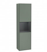 Пенал Villeroy & Boch Finion 41,8x151,6х27 см петли слева с подсветкой МДФ оливковый матовый лак/темно-синий матовый лак F460HGGM