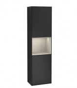 Пенал Villeroy & Boch Finion 41,8x151,6х27 см петли слева с подсветкой МДФ черный матовый лак/песок матовый лак F460HHPD
