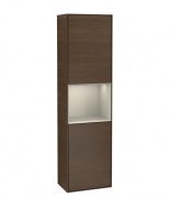 Пенал Villeroy & Boch Finion 41,8x151,6х27 см петли слева с подсветкой ДСП шпон грецкого ореха/песок матовый лак F460HHGN