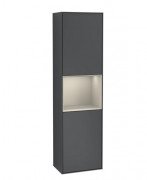 Пенал Villeroy & Boch Finion 41,8x151,6х27 см петли слева с подсветкой МДФ темно-синий матовый лак/песок матовый лак F460HHHG