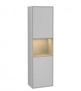 Пенал Villeroy & Boch Finion 41,8x151,6х27 см петли слева с подсветкой МДФ светло-серый матовый лак/шпон дуба F460PCGJ