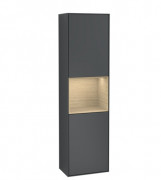 Пенал Villeroy & Boch Finion 41,8x151,6х27 см петли слева с подсветкой МДФ темно-синий матовый лак/шпон дуба F460PCHG