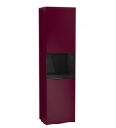 Пенал Villeroy & Boch Finion 41,8x151,6х27 см петлі зліва з підсвічуванням МДФ півонія матовий лак/глянцевий чорний лак F460PHHB