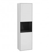 Пенал Villeroy & Boch Finion 41,8x151,6х27 см петли слева с подсветкой МДФ белый матовый лак/глянцевый черный лак F460PHMT