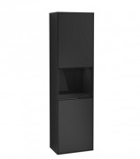 Пенал Villeroy & Boch Finion 41,8x151,6х27 см петли слева с подсветкой МДФ черный матовый лак/ глянцевый черный лак F460PHPD