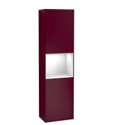 Пенал Villeroy & Boch Finion 41,8x151,6х27 см петли слева с подсветкой МДФ пион матовый лак/глянцевый белый лак G460GFHB