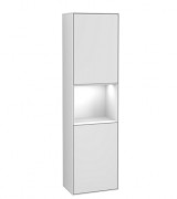 Пенал Villeroy & Boch Finion 41,8x151,6х27 см петли слева с подсветкой МДФ белый матовый лак/глянцевый белый лак G460GFMT