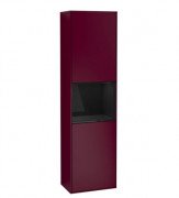 Пенал Villeroy & Boch Finion 41,8x151,6х27 см петли слева с подсветкой МДФ пион матовый лак/глянцевый черный лак F460PHHB