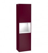 Пенал Villeroy & Boch Finion 41,8x151,6х27 см петлі зліва з підсвічуванням МДФ півонія матовий лак/глянсовий білий лак G460GFHB