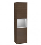 Пенал Villeroy & Boch Finion 41,8x151,6х27 см петлі зліва з підсвічуванням ДСП шпон волоського горіха/світло-сірий матовий лак G460GJGN