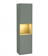 Пенал Villeroy & Boch Finion 41,8x151,6х27 см петли справа с подсветкой МДФ оливковый матовый лак/золотой матовый лак G470HFGM