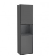 Пенал Villeroy & Boch Finion 41,8x151,6х27 см петли справа с подсветкой МДФ антрацит матовый лак/темно-синий матовый лак G470HGGK