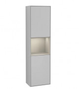 Пенал Villeroy & Boch Finion 41,8x151,6х27 см петлі з підсвічуванням МДФ світло-сірий матовий лак/пісок матовий лак G470HHGJ