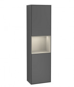 Пенал Villeroy & Boch Finion 41,8x151,6х27 см петли справа с подсветкой МДФ антрацит матовый лак/песок матовый лак G470HHGK