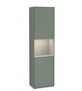 Пенал Villeroy & Boch Finion 41,8x151,6х27 см петли справа с подсветкой МДФ оливковый матовый лак/песок матовый лак G470HHGM