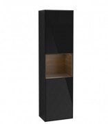 Пенал Villeroy & Boch Finion 41,8x151,6х27 см петли справа с подсветкой МДФ глянцевый черный лак/шпон грецкого ореха G470GNPH